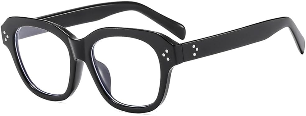 

Классические винтажные солнцезащитные очки для женщин, ацетатные винтажные модные овальные солнцезащитные очки с защитой от УФ-излучения UV400 для женщин MTZJH, Black Clear