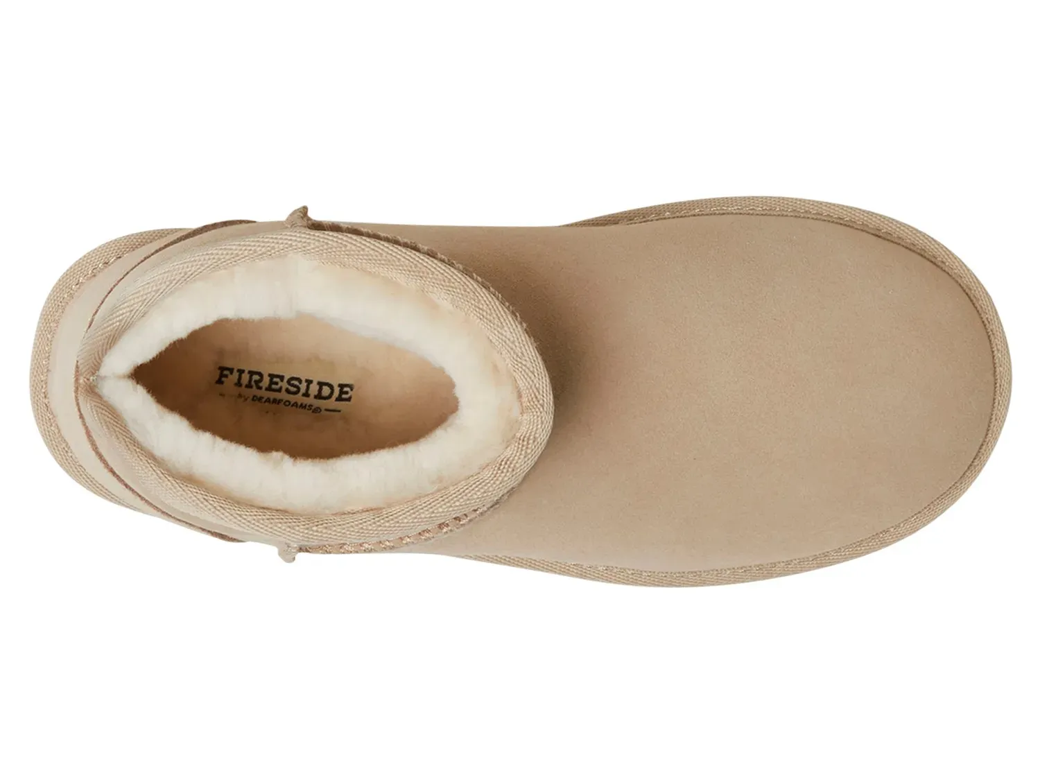 Тапочки Fireside by Dearfoams Kingston Platform Bootie Slipper — женские, светло-коричневые — фото 4