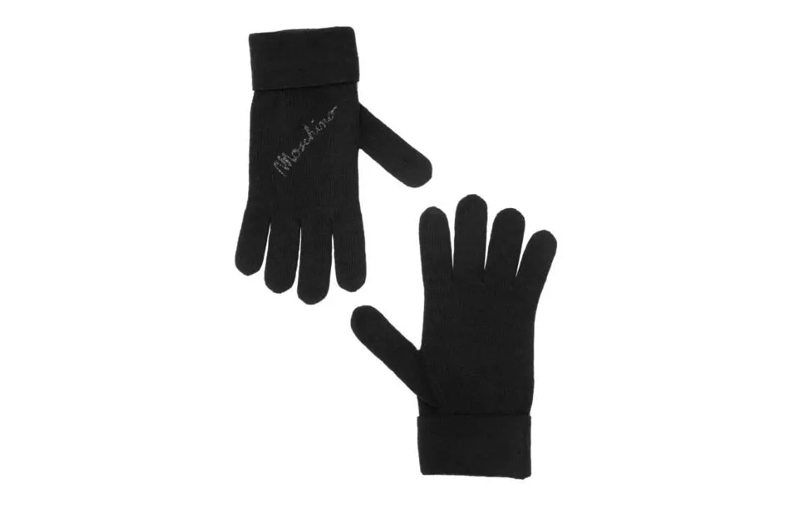 

MOSCHINO Вязаные перчатки женские черные, Black