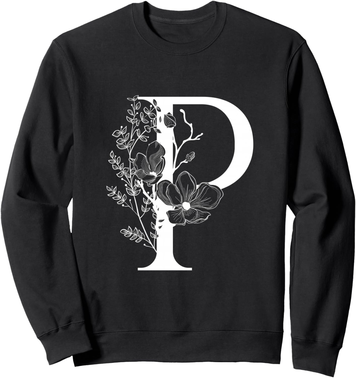 

Белая толстовка с монограммой английского алфавита P, черная Black White Floral Monogram Home Decor, Черный, Белая толстовка с монограммой английского алфавита P, черная Black White Floral Monogram Home Decor