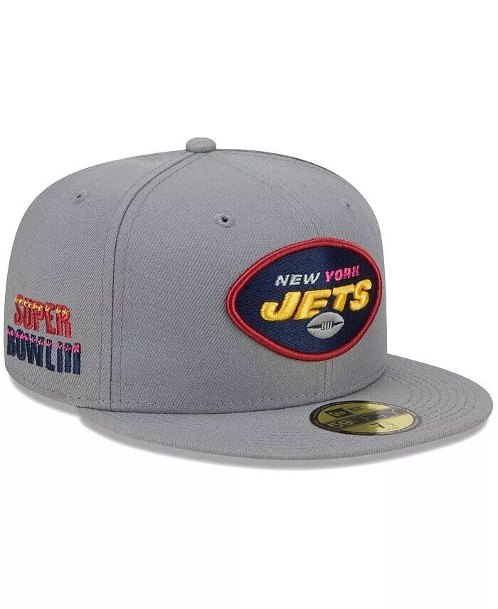 

Мужская серая приталенная шляпа New York Jets Color Pack 59FIFTY New Era