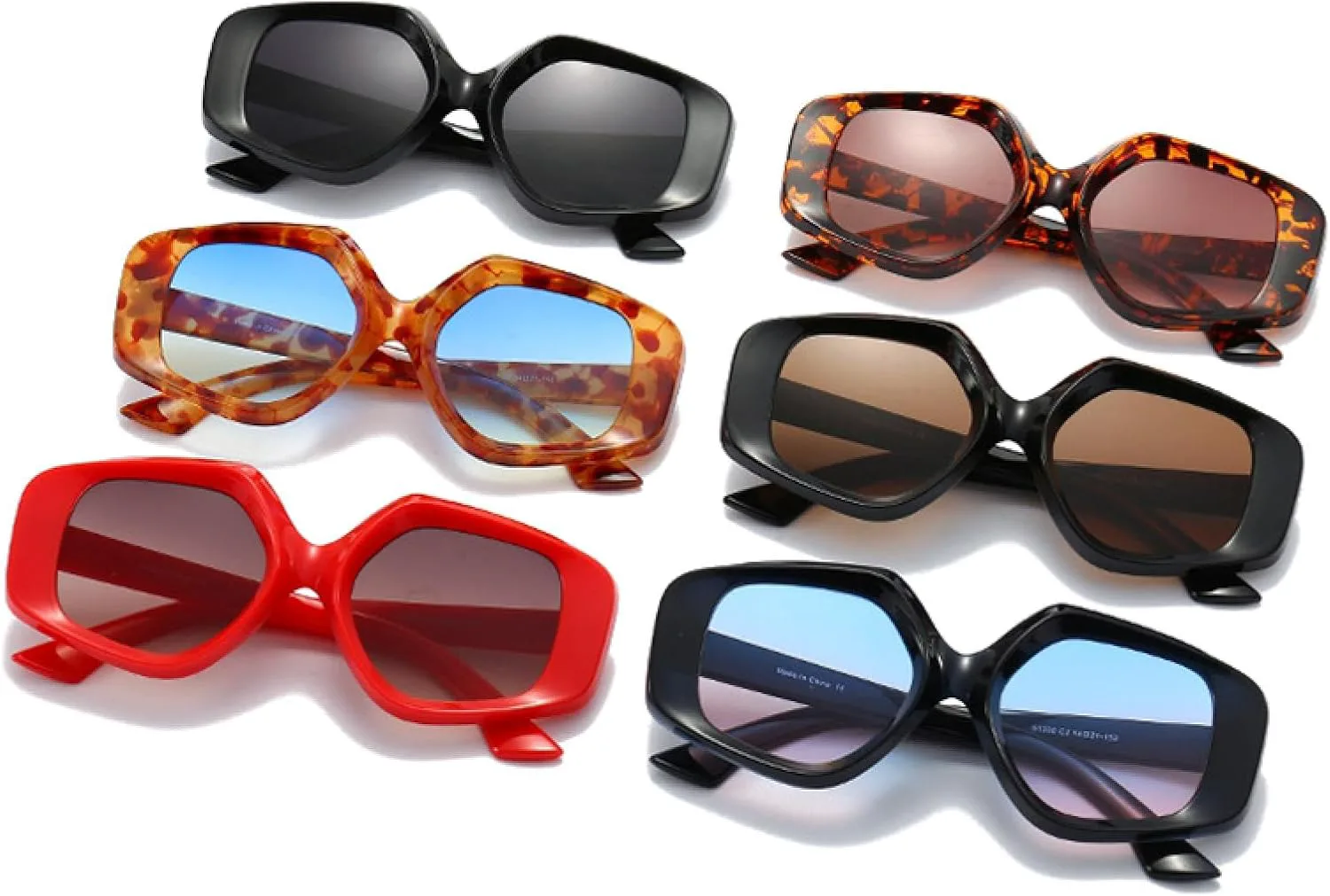 

Солнцезащитные очки «кошачий глаз» для женщин с градиентным переходом цвета, солнцезащитные очки UV400 с леопардовым принтом для мужчин DSVIGF, Black Gray