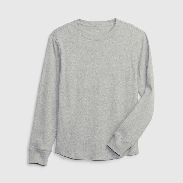 

Футболка с длинными рукавами из хлопка Gap, серый