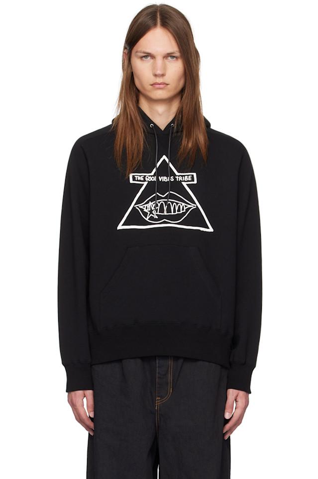

Го́нз издание худи 'племя хорошего настроения' Sacai, черный