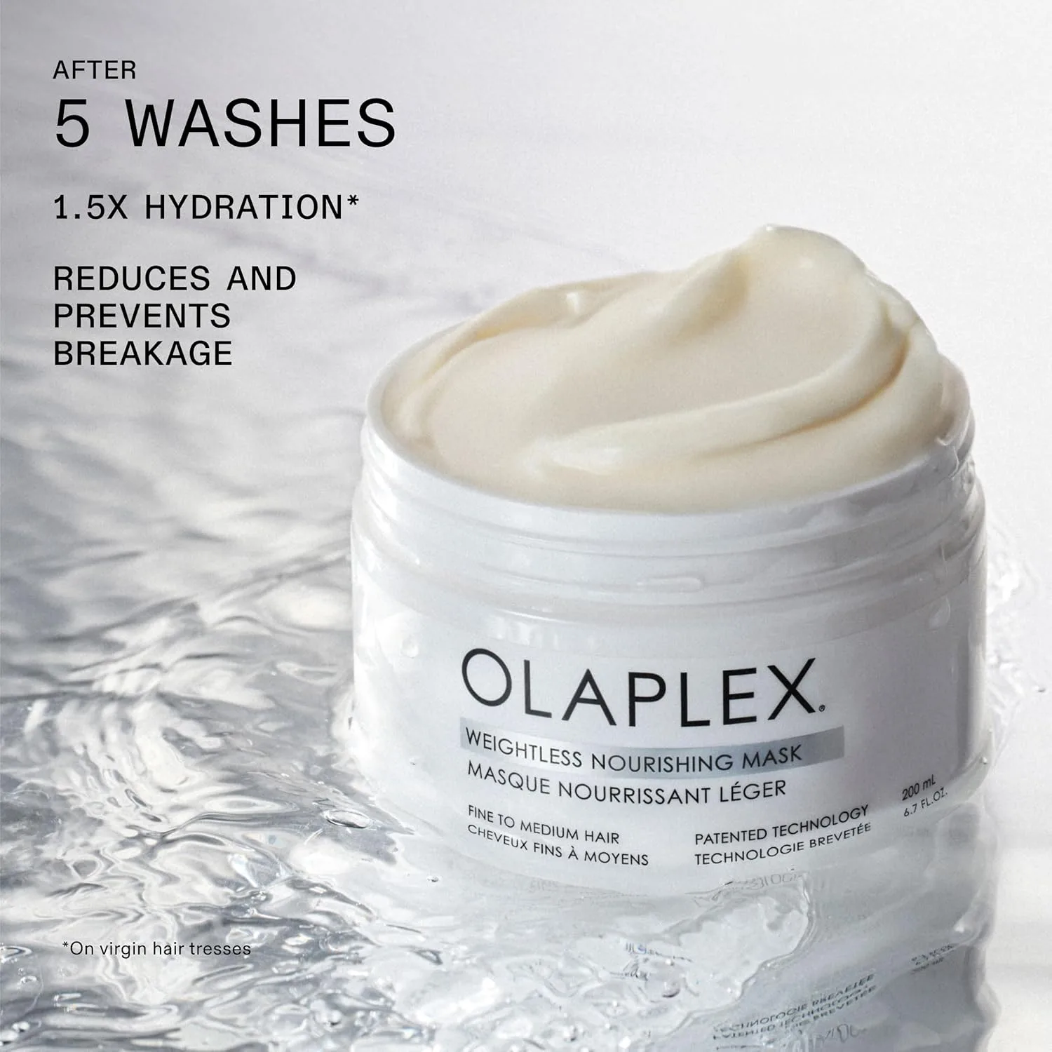 Невесомая питательная маска Olaplex: маска для запечатывания кутикулы | Увлажнение и придание объема | Для тонких и средних волос, 200 мл / 6,7 жидких унций 198 мл (1 шт.) — фото 3