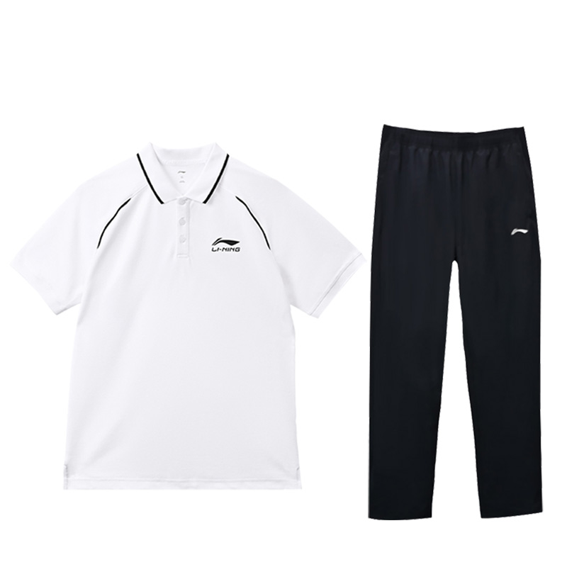 

LINING Повседневная спортивная одежда для мужчин Standard White+Standard Black