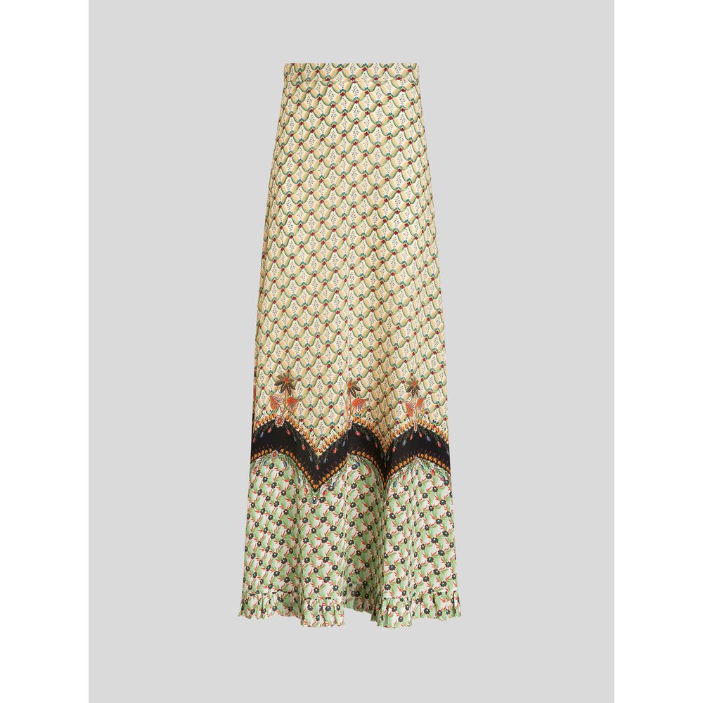 

ДЛИННАЯ ЮБКА ИЗ КРЕПДЕШИНА ETRO, зеленый