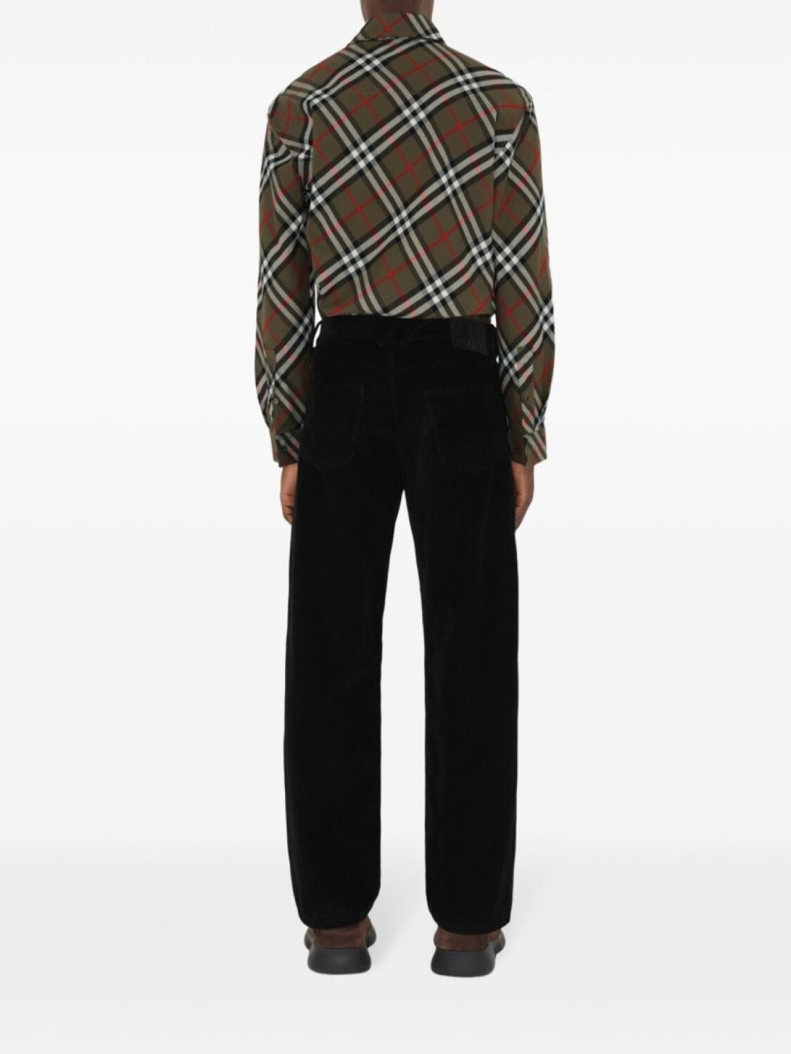 Рубашка Burberry из хлопка в винтажную клетку, зеленый — фото 3