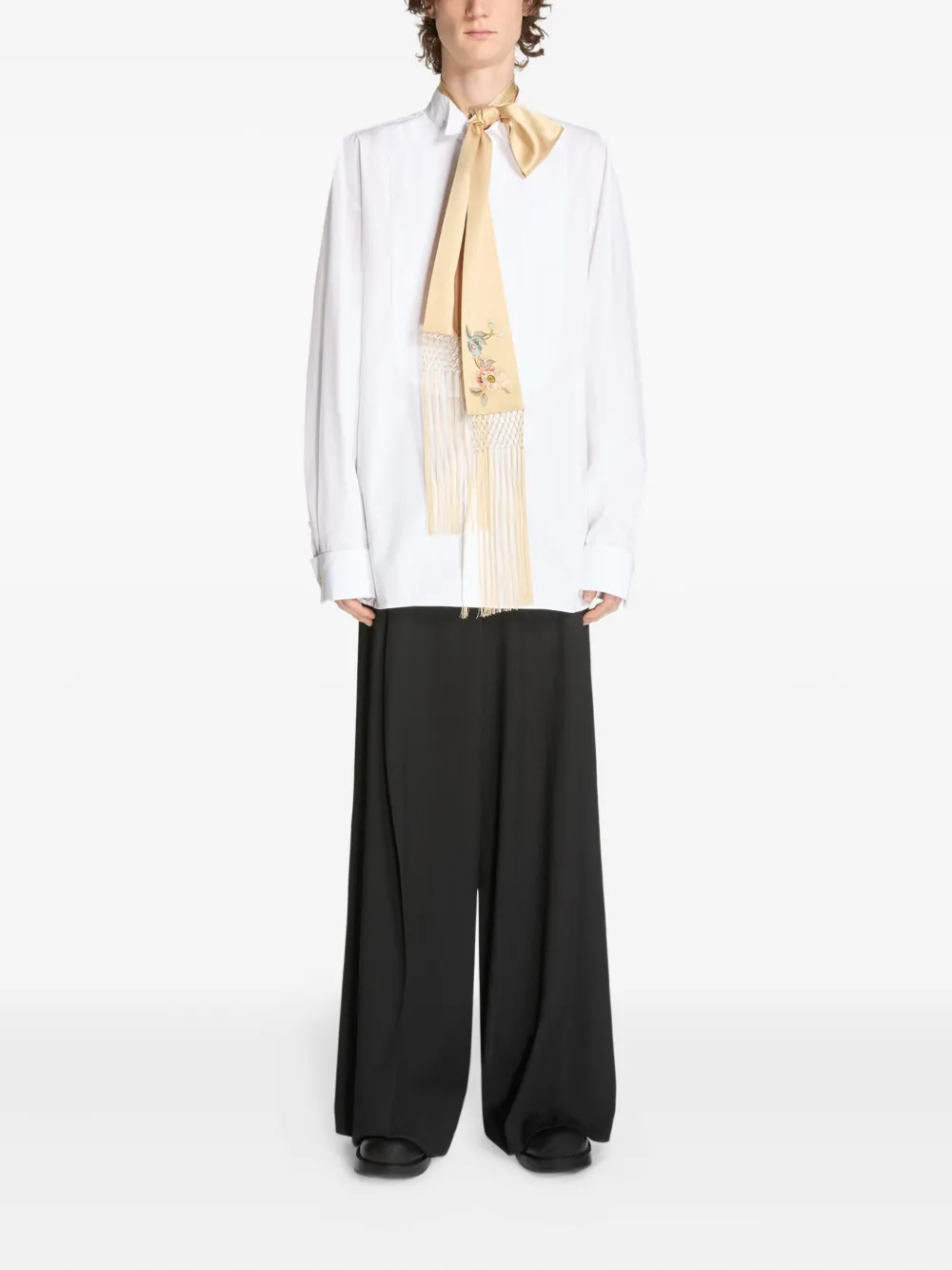 

Шелковый платок DRIES VAN NOTEN, нейтральный