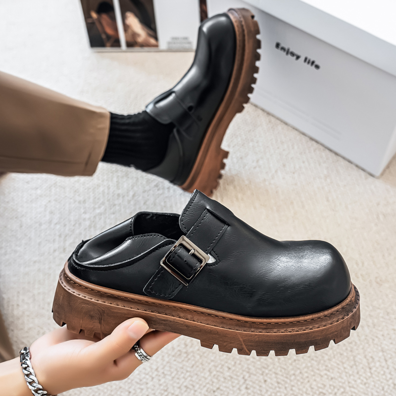 GAISIMA Повседневные кожаные туфли мужские черно-коричневые, цвет Black Brown — фото 3