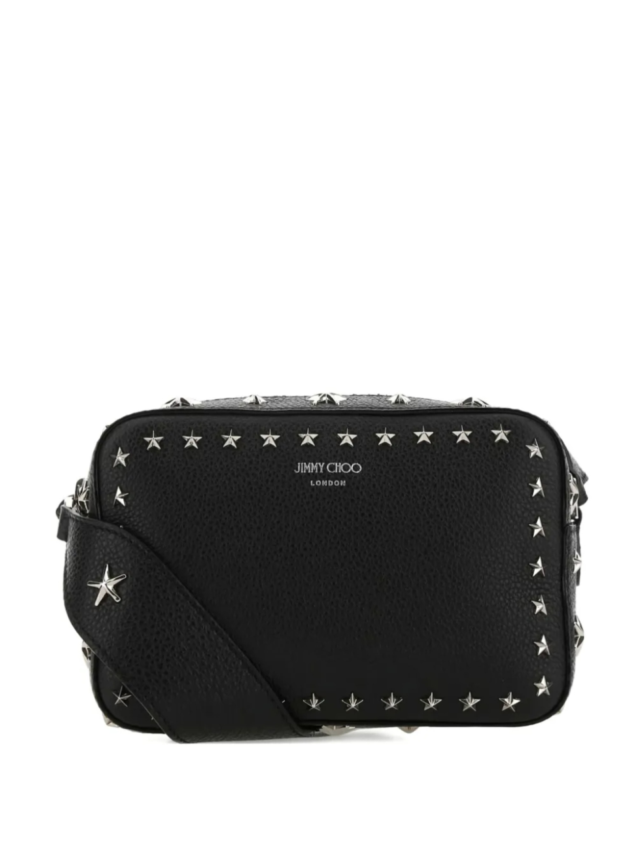 

Кожаная сумка через плечо Jimmy Choo Pegasi со звездами, черный