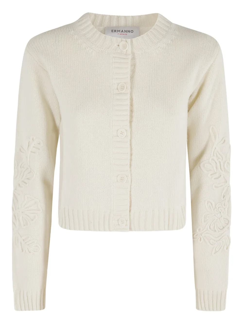 

Кардиган с цветочными аппликациями Ermanno Firenze, нейтральный
