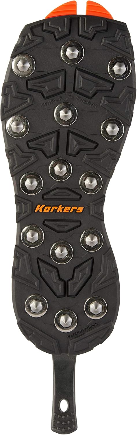 

Зимние кроссовки Korkers Unisex-Adult Omnitrax 3.0 - Тройная угроза с острыми стальными шипами, черный/оранжевый
