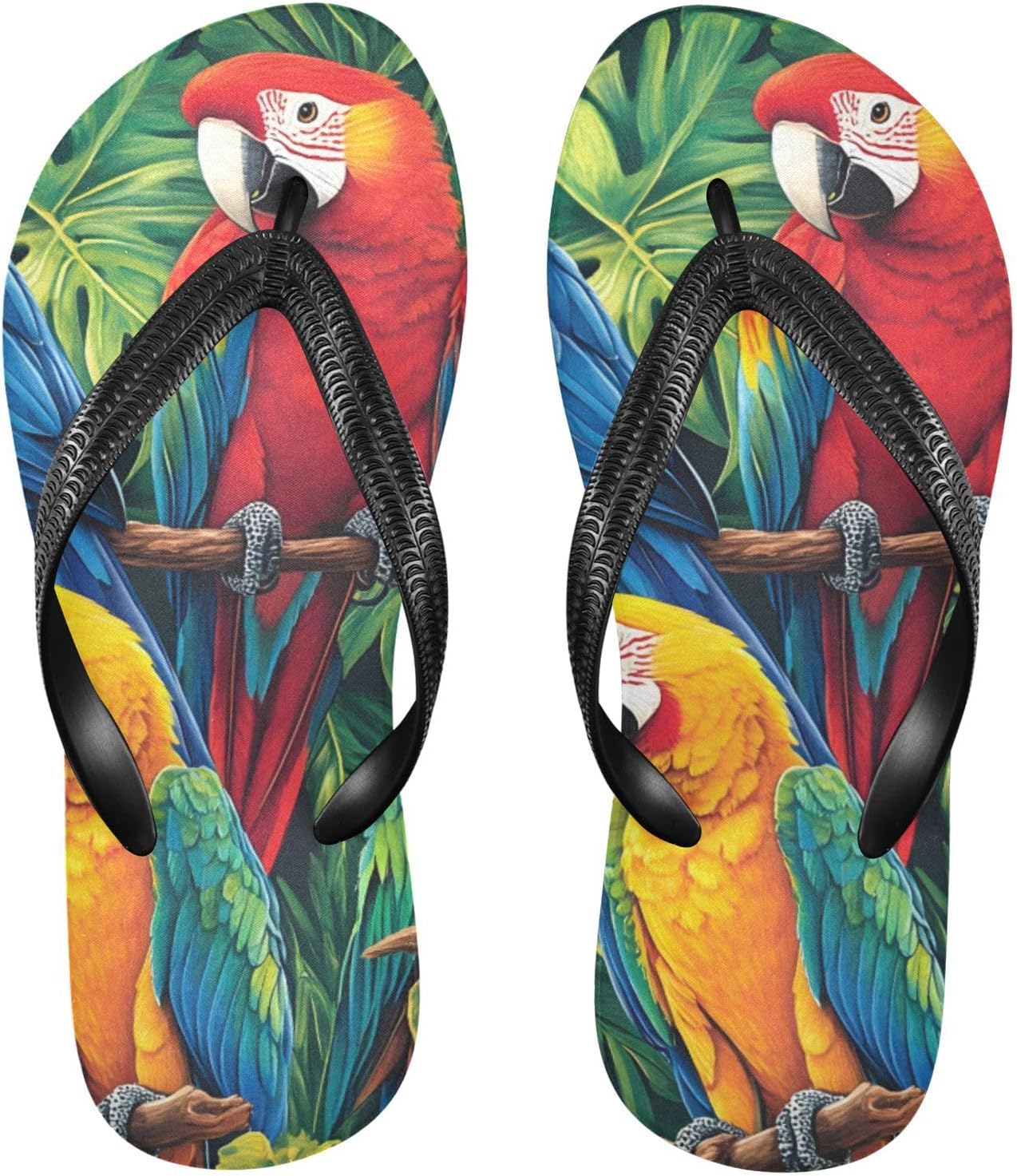 

Шлепанцы с изображением птиц, попугаев и цветов, весенние, пляжные, летние, повседневные, для женщин и мужчин, обувь для душа 20861092 Kfbe, Rainforest