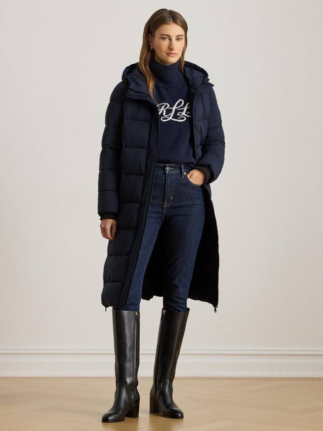 

Лаун куртка с капюшоном и стегаными каналами Ralph Lauren, Navy