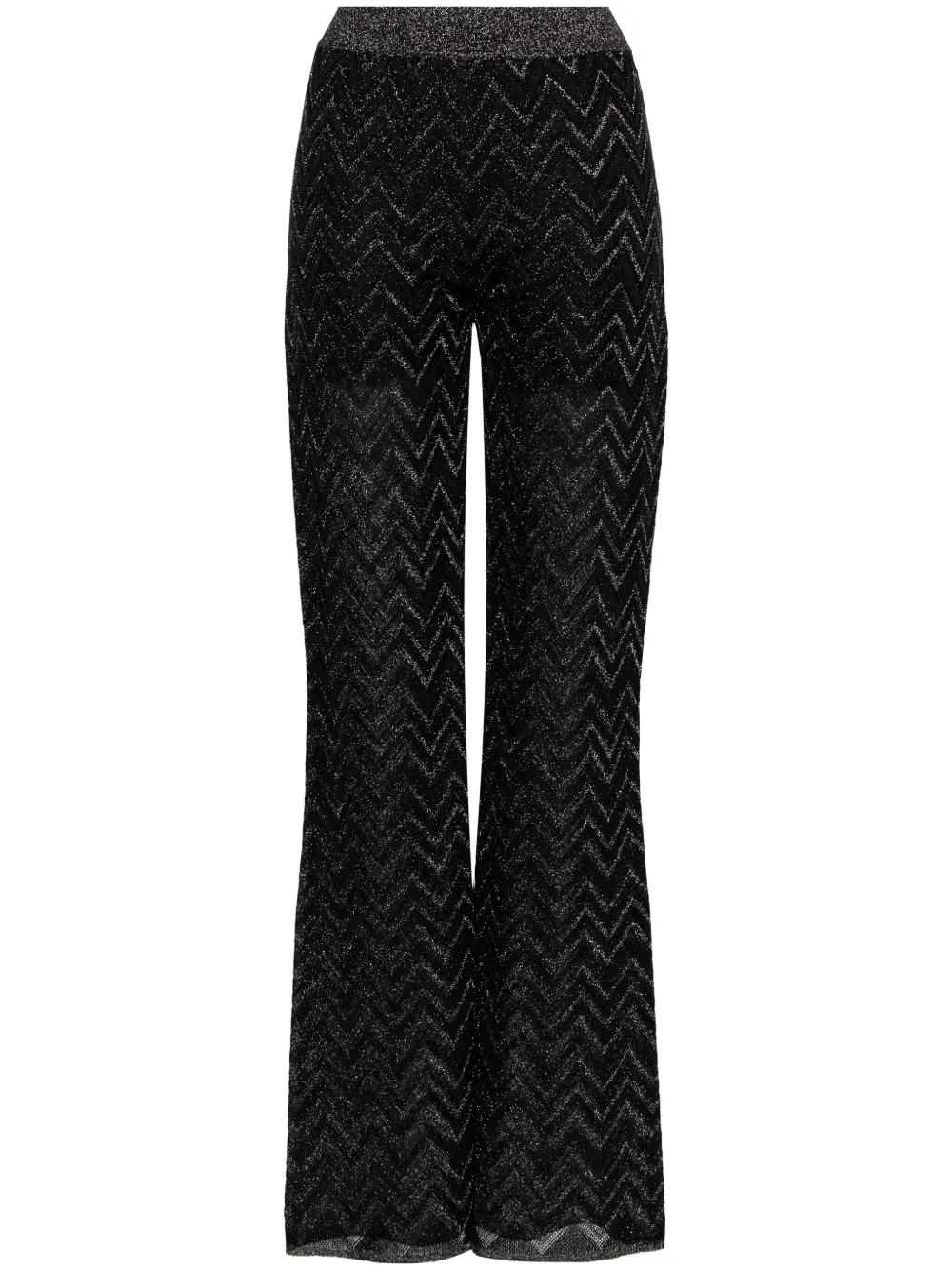 

Брюки широкого кроя с узором зигзаг Missoni, черный