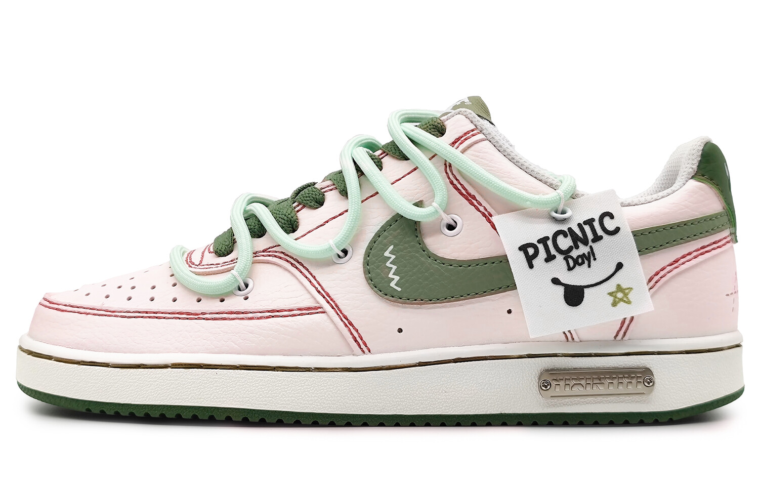 

Кроссовки Nike Court Vision 1 Skateboard Shoes Unisex Low-Top Green/Pink