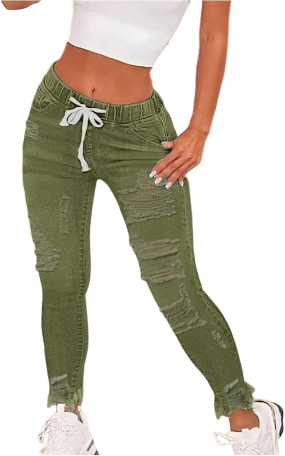 Джинсы женские, army Green