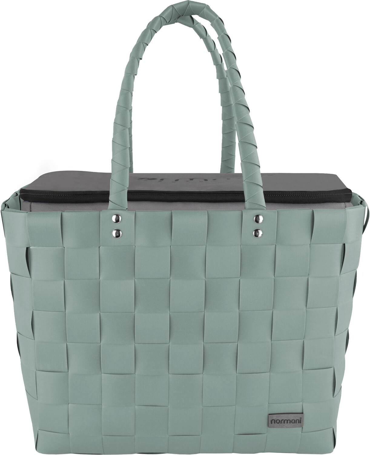 

Сумка шоппер normani Flechtkorb mit großer Kühltasche, цвет Mintgrün
