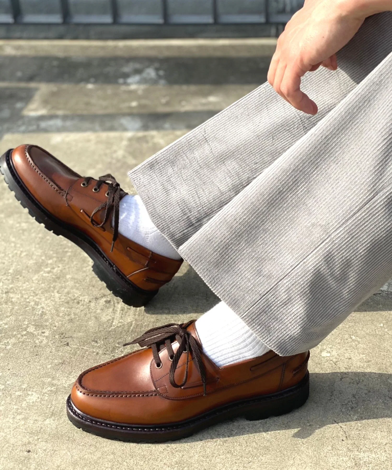 Унисекс обувь из натуральной кожи Jalan Sriwijaya BOAT SHOES коричневые