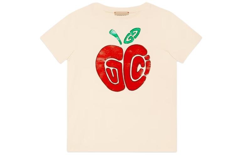 

Футболка детская Gucci, кремовый / красный