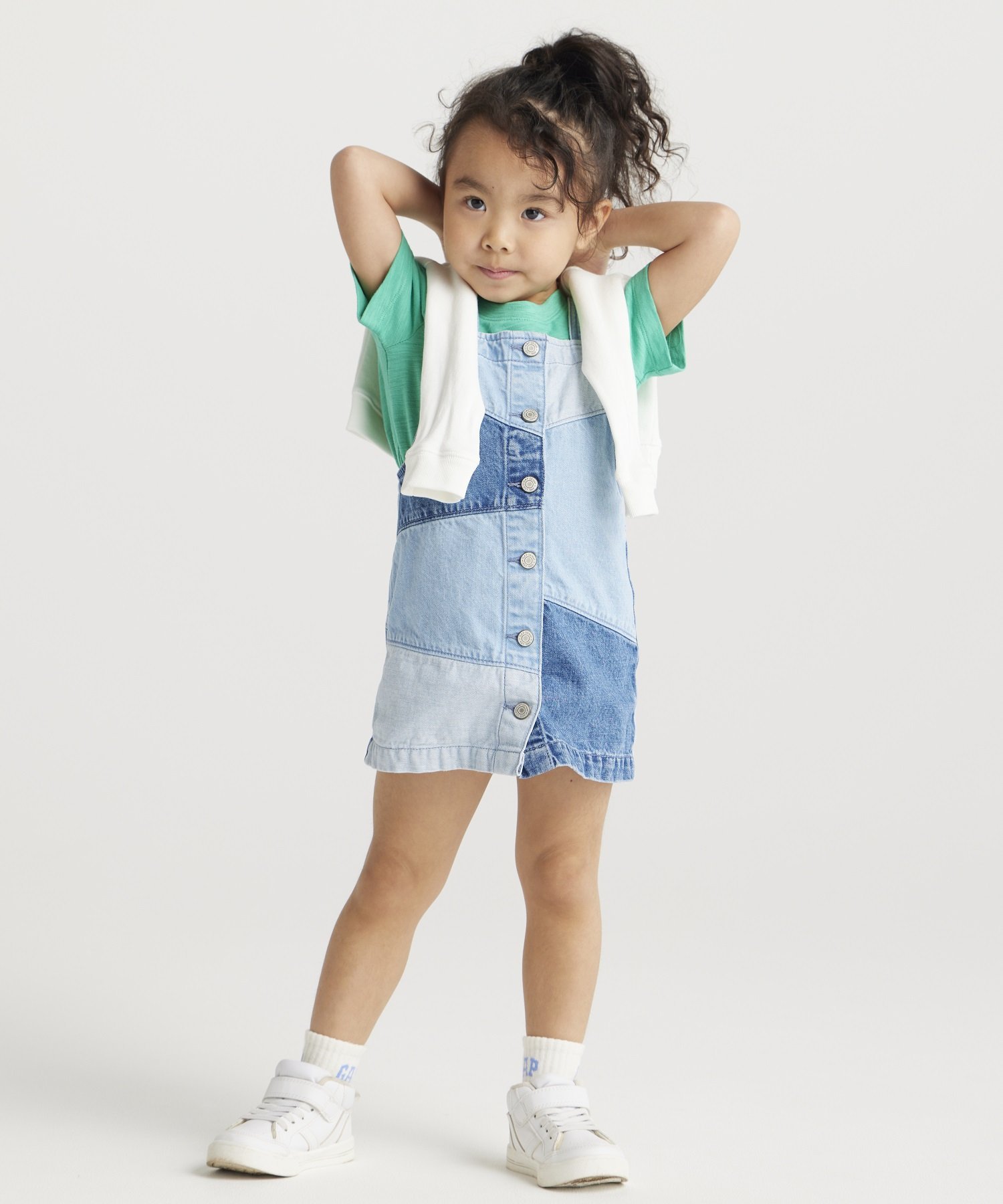 BabyGap джинсовая юбка-комбинезон Gap, TWO TONE FDR WIND BLU