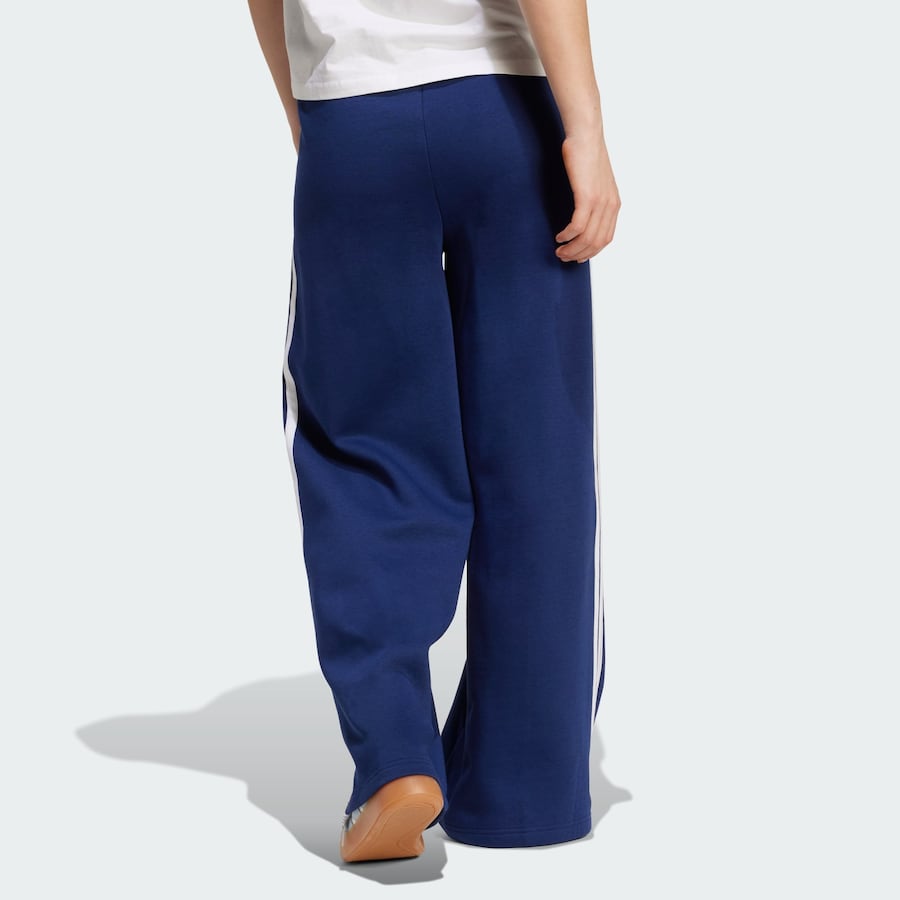 Широкие спортивные брюки ADIDAS SPORTSWEAR 3-Stripes Fleece Wide, темно-синий — фото 3