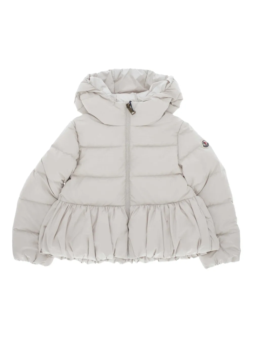 

Куртка с капюшоном и оборками Moncler Enfant, белый