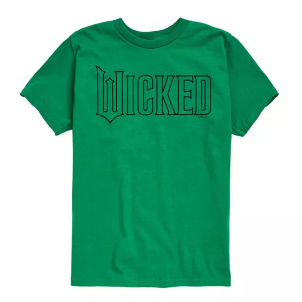 

Футболка для мальчиков 8-20 лет с графическим логотипом Wicked Outline Licensed Character, зеленый