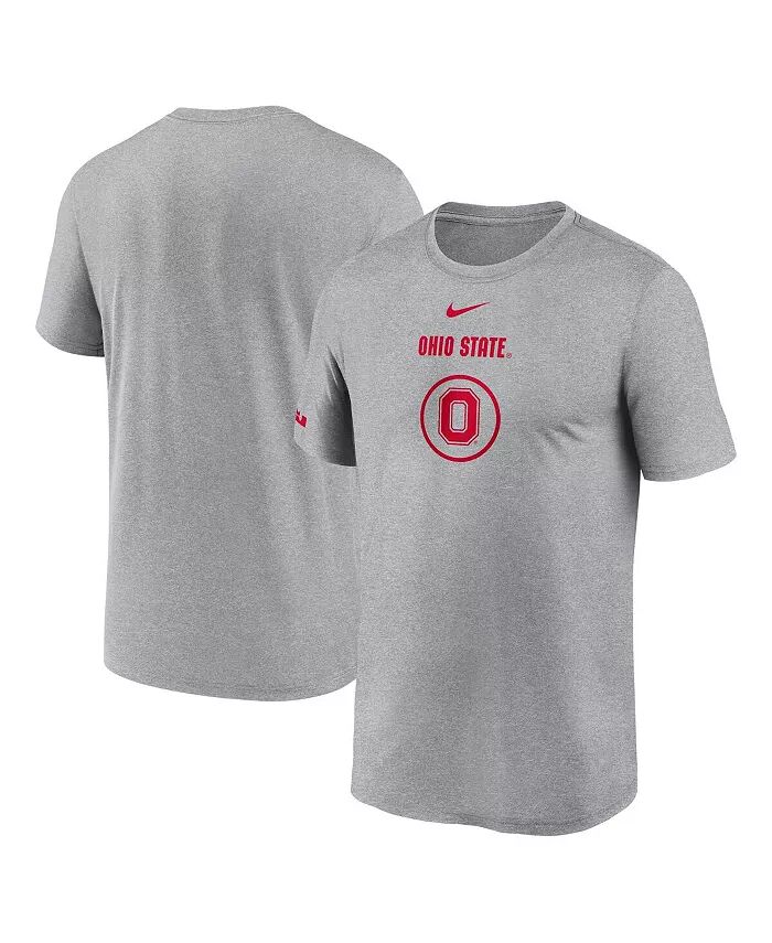 

Мужская футболка Heather Gray Ohio State Buckeyes On-Court Basketball Legend Practice Performance Nike