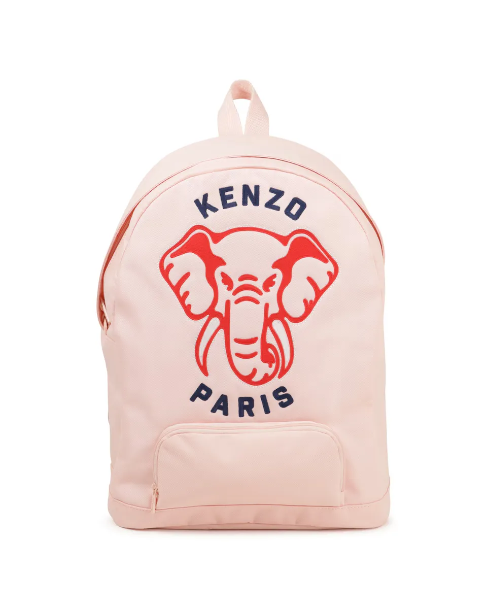 

Рюкзак с вышивкой и передним карманом Kenzo Kids, цвет Rosa