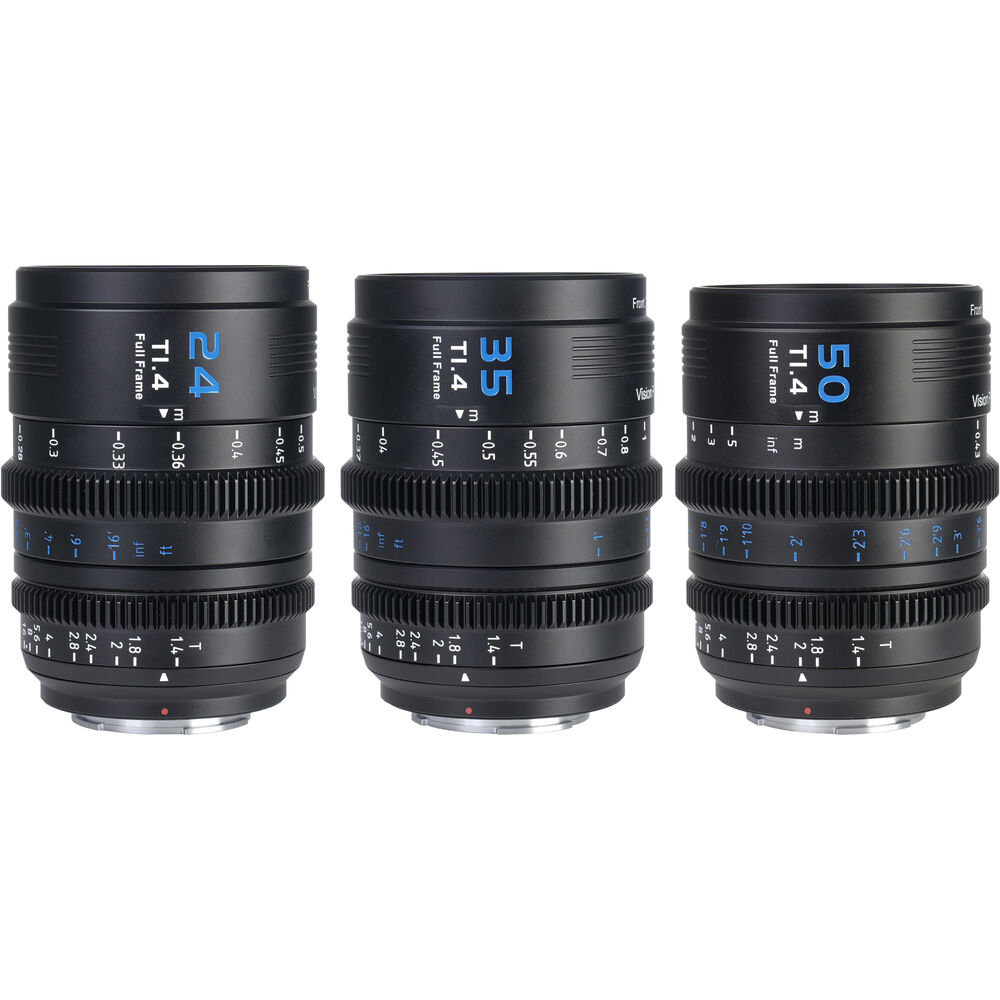 

Sirui VP-1 Vision Prime T1.4 полнокадровый кинокомплект из 3 объективов (мультикрепление, черный)