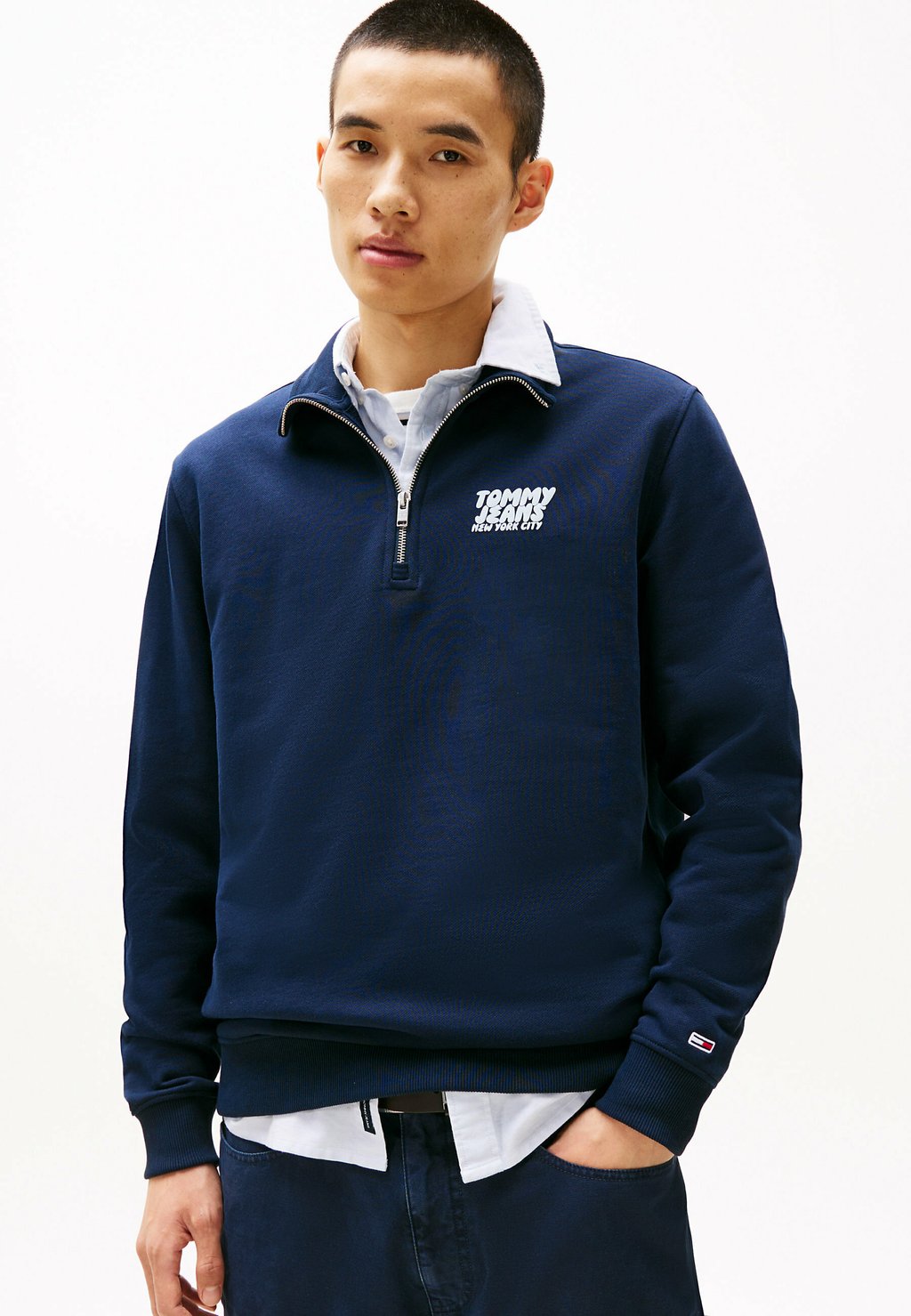 

Толстовка BUBBLE LOGO BACK GRAPHIC QUARTER Tommy Jeans, темно-синий