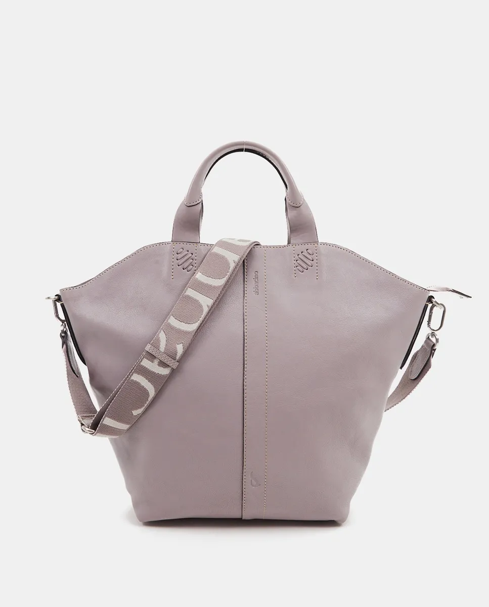 

Летняя песня, фиолетовая кожаная сумка-шоппер Abbacino, фиолетовый