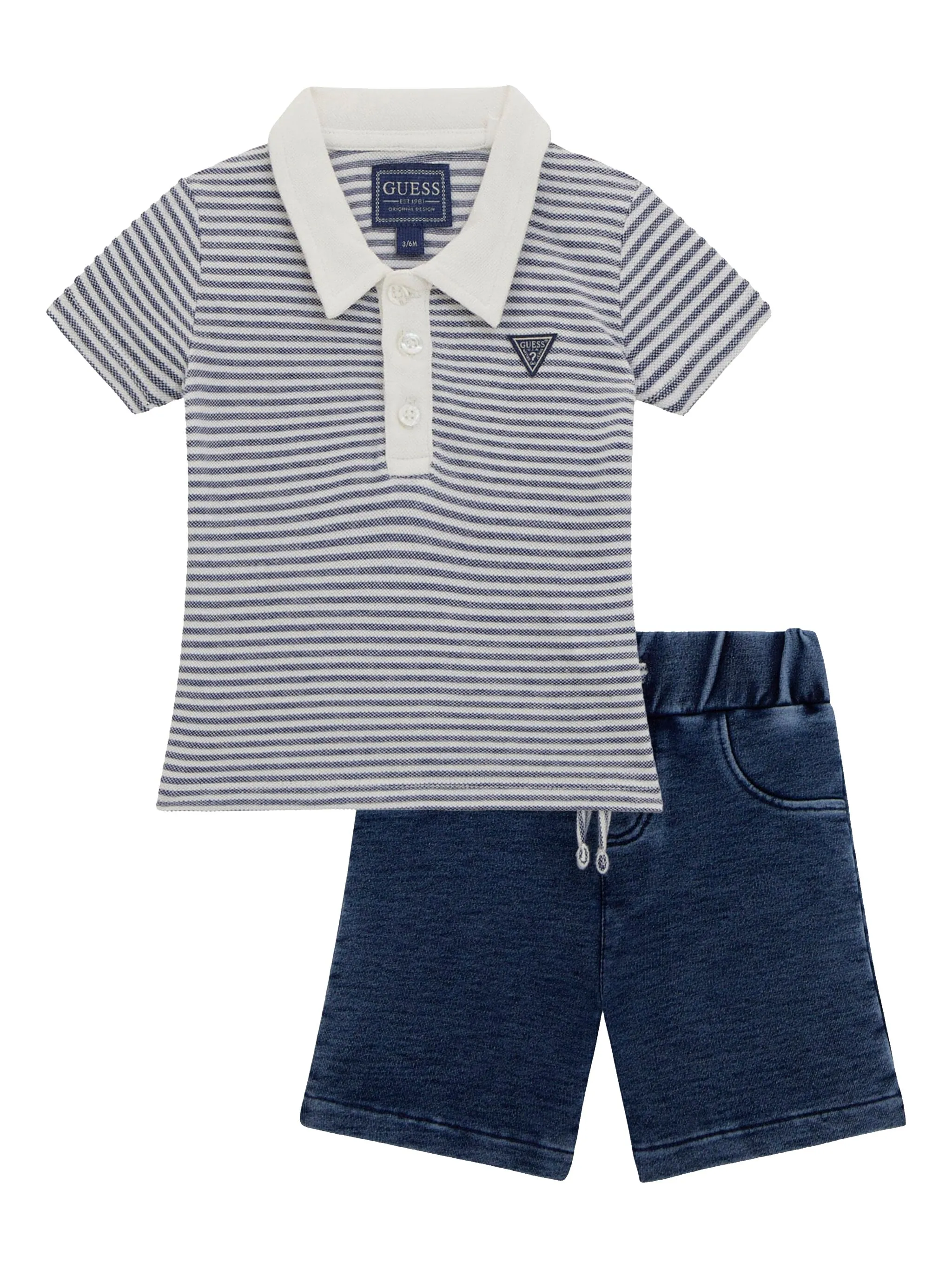 

Комплект из топа и шортов Guess Kids, синий