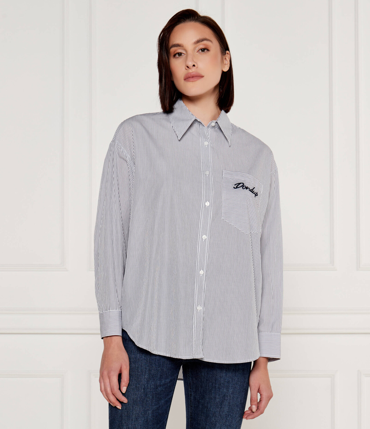 

Рубашка DONDUP - made in Italy Oversize fit, белый