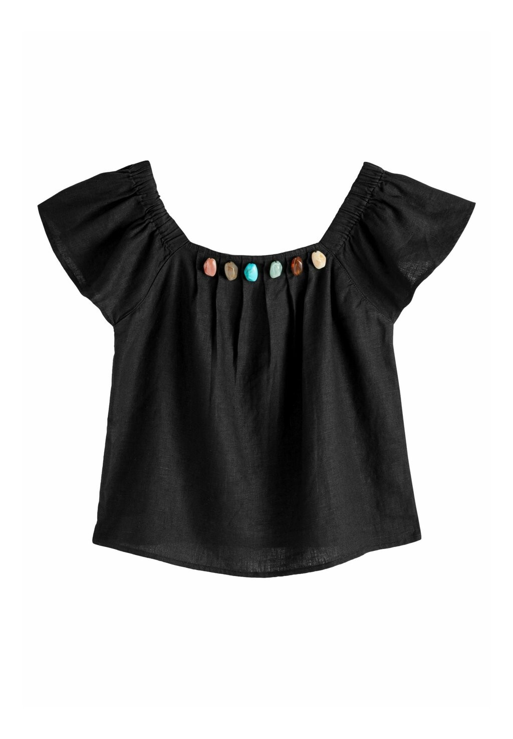 

Блуза BEADED FLUTTER REGULAR FIT Next, черный
