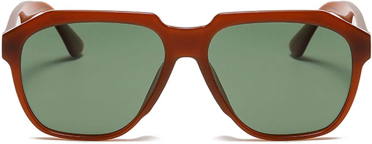 

Ретро-солнцезащитные очки-пилот квадратной формы для женщин и мужчин, модные поляризованные солнцезащитные очки, винтажные зеленые солнцезащитные очки в стиле 70-х mincl, Brown Green