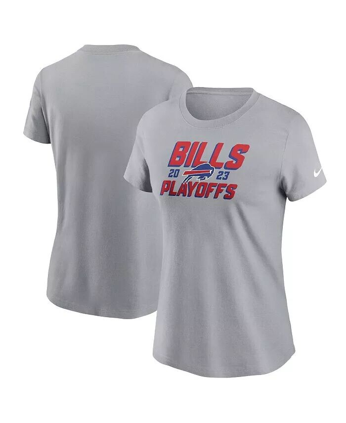 

Женская серая культовая футболка Buffalo Bills 2023 NFL Playoffs Nike, серый