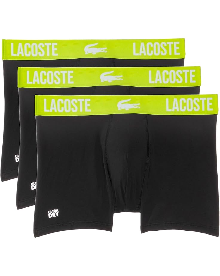 

Боксеры Lacoste Short Microfiber Boxer Brief 3-Pack, цвет Black/Lima