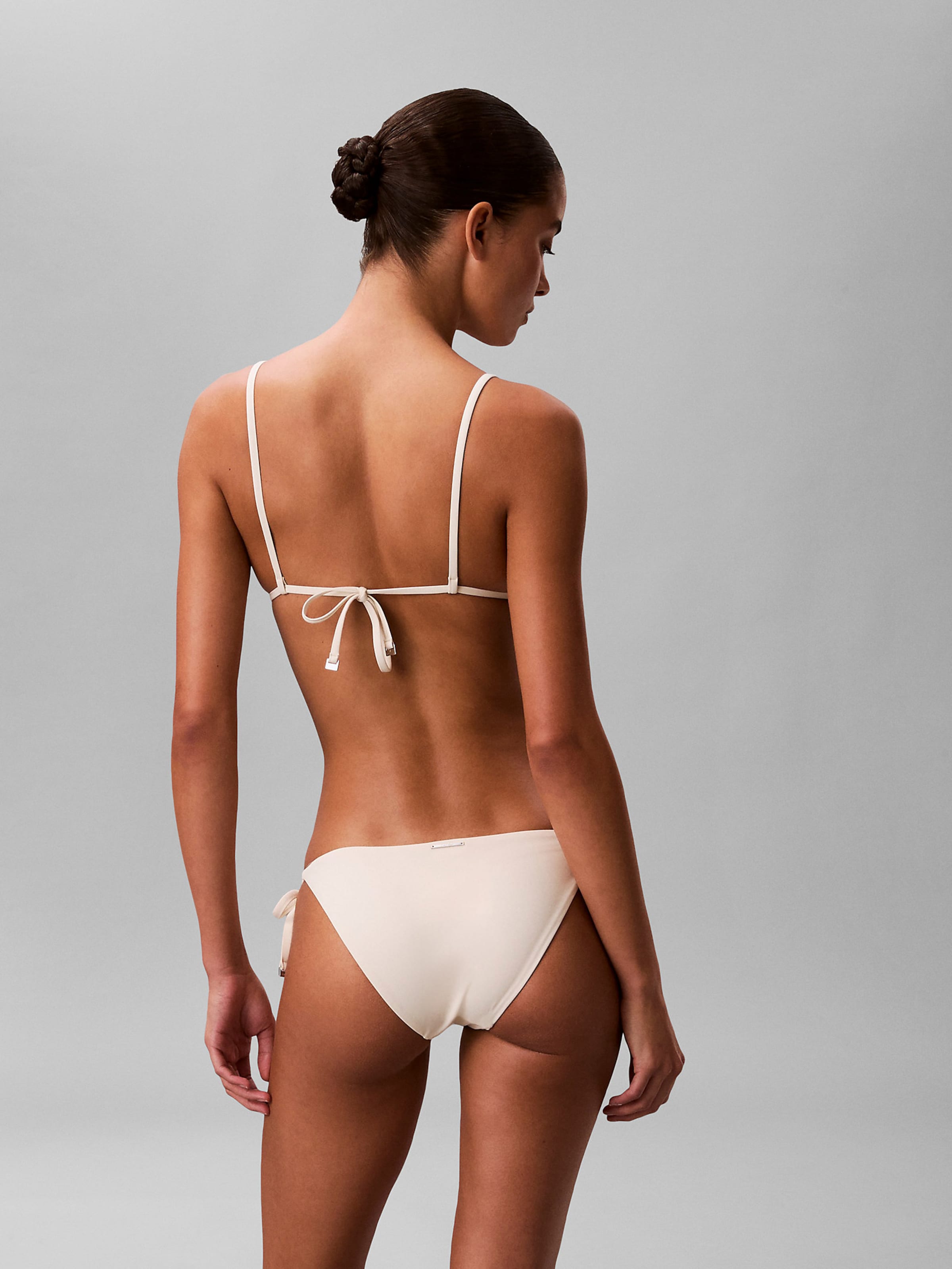 Calvin Klein Swimwear Топ бикини Triangle 'Essentials' в цвете экрю — фото 4