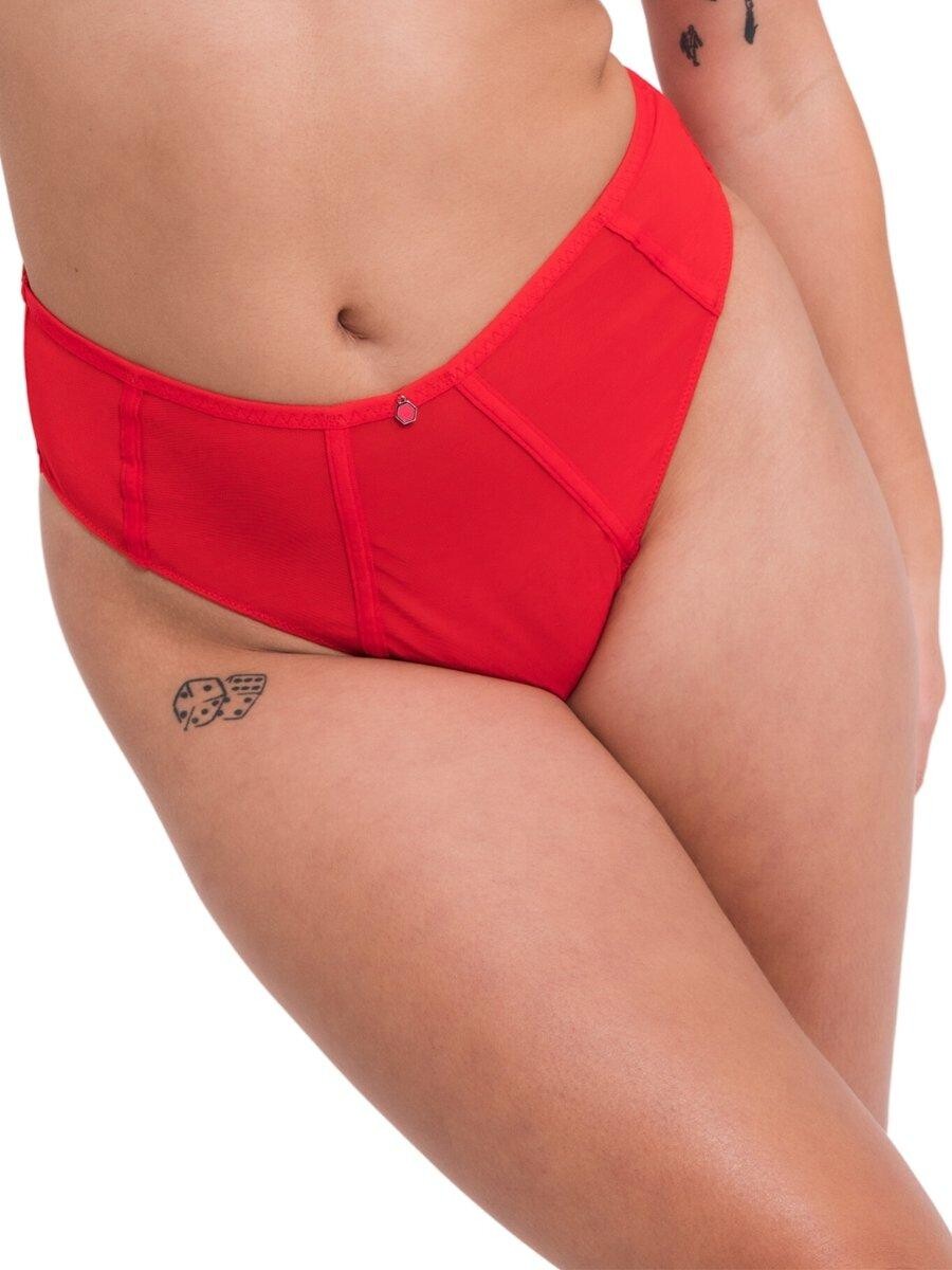 

Элементарная бразильянка с высокой талией Curvy Kate, красный