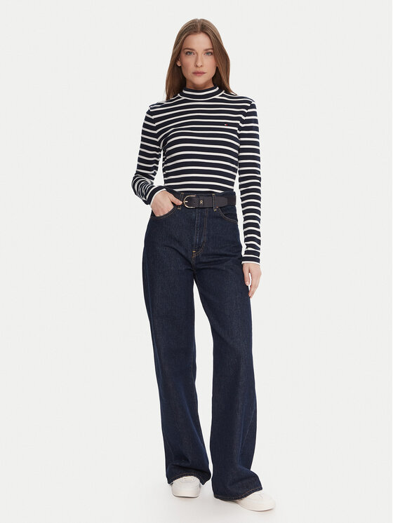 Блузка slim fit WW0WW47307 Tommy Hilfiger, синий — фото 2