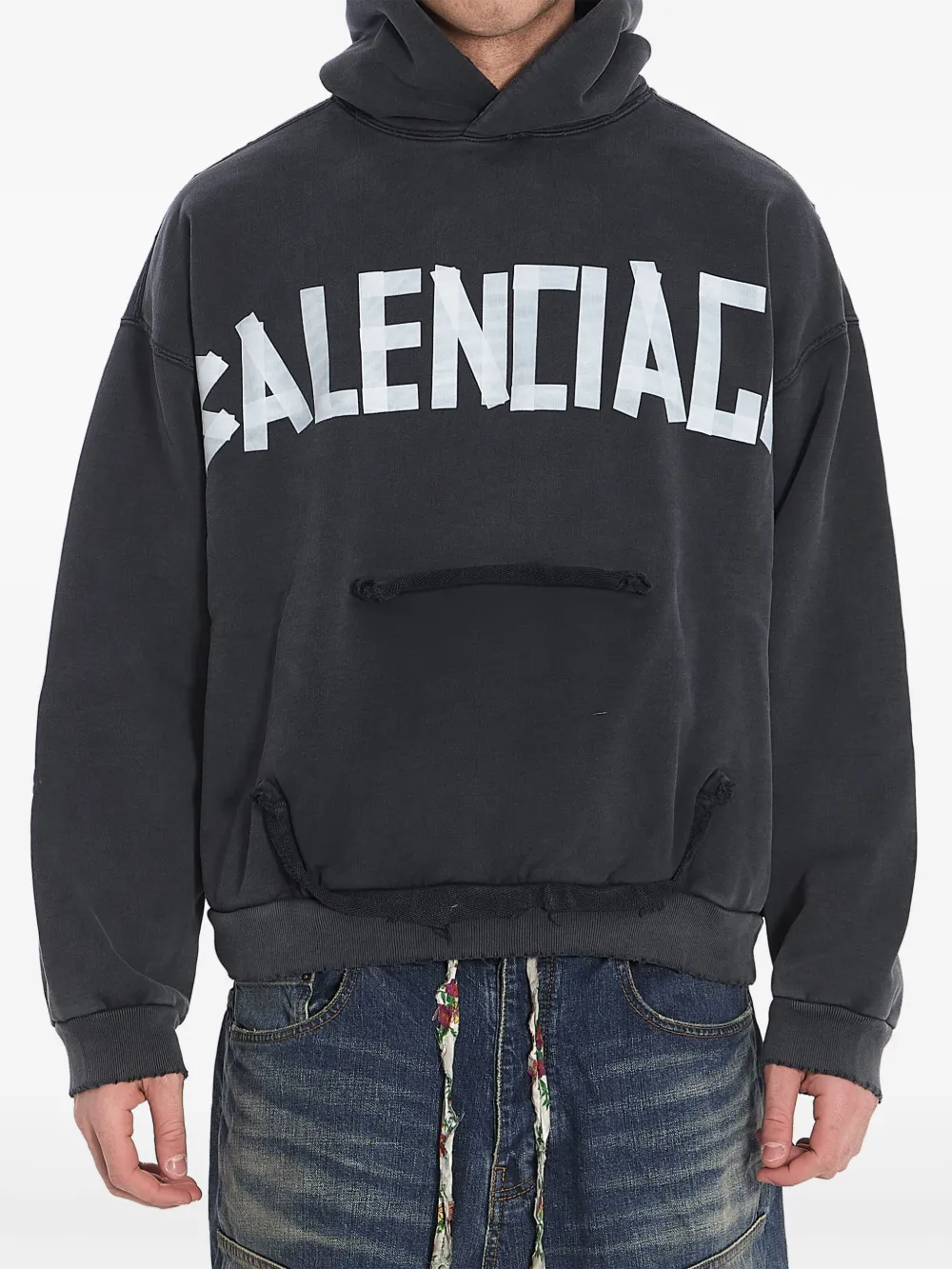

Худи Tape Type с логотипом BALENCIAGA, черный
