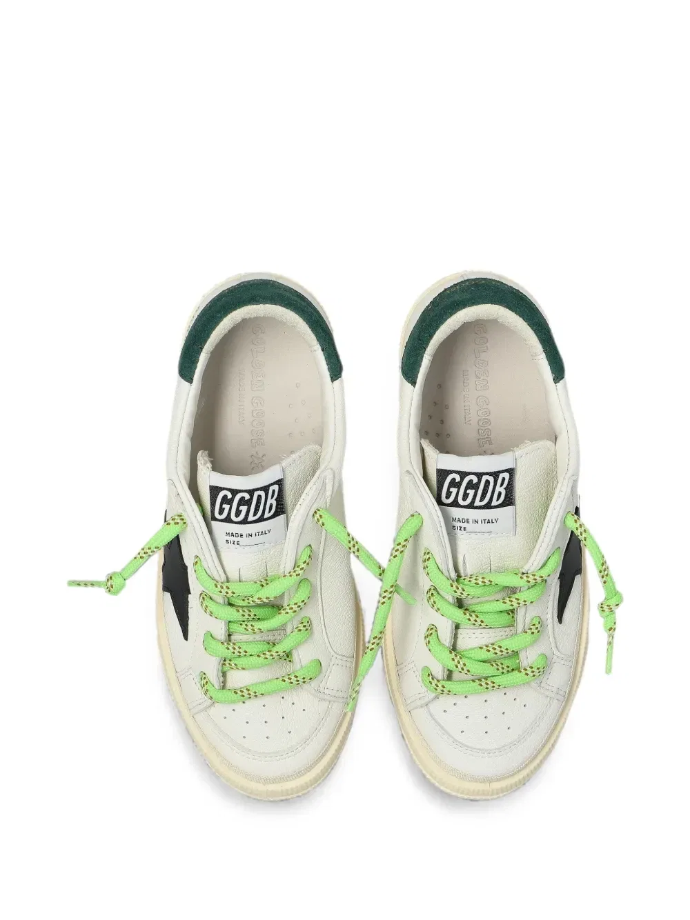 Кроссовки May со вставкой в виде звезды Golden Goose Kids, белый — фото 4