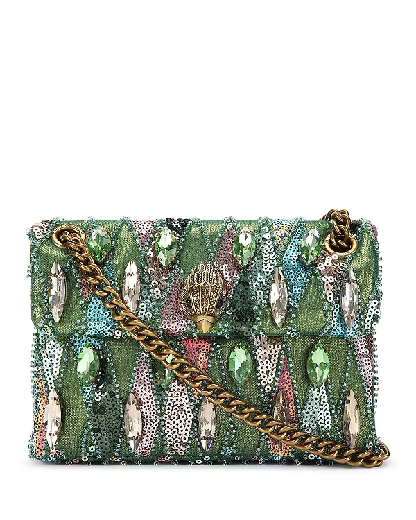 

Мини-Сумка через плечо Kensington с пайетками Kurt Geiger London, зеленый