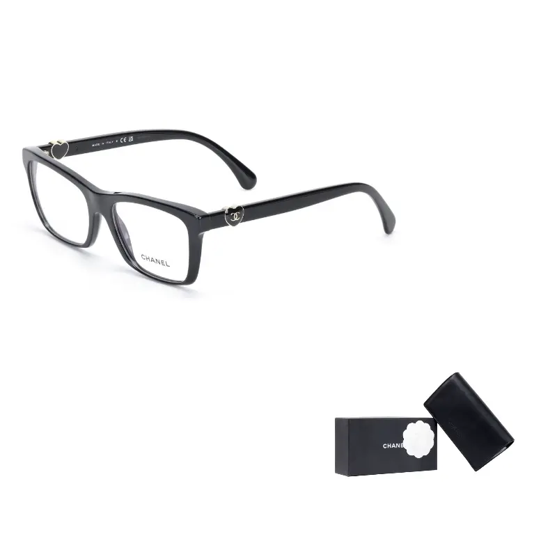 

CHANEL Ацетатные квадратные очки для женщин черные