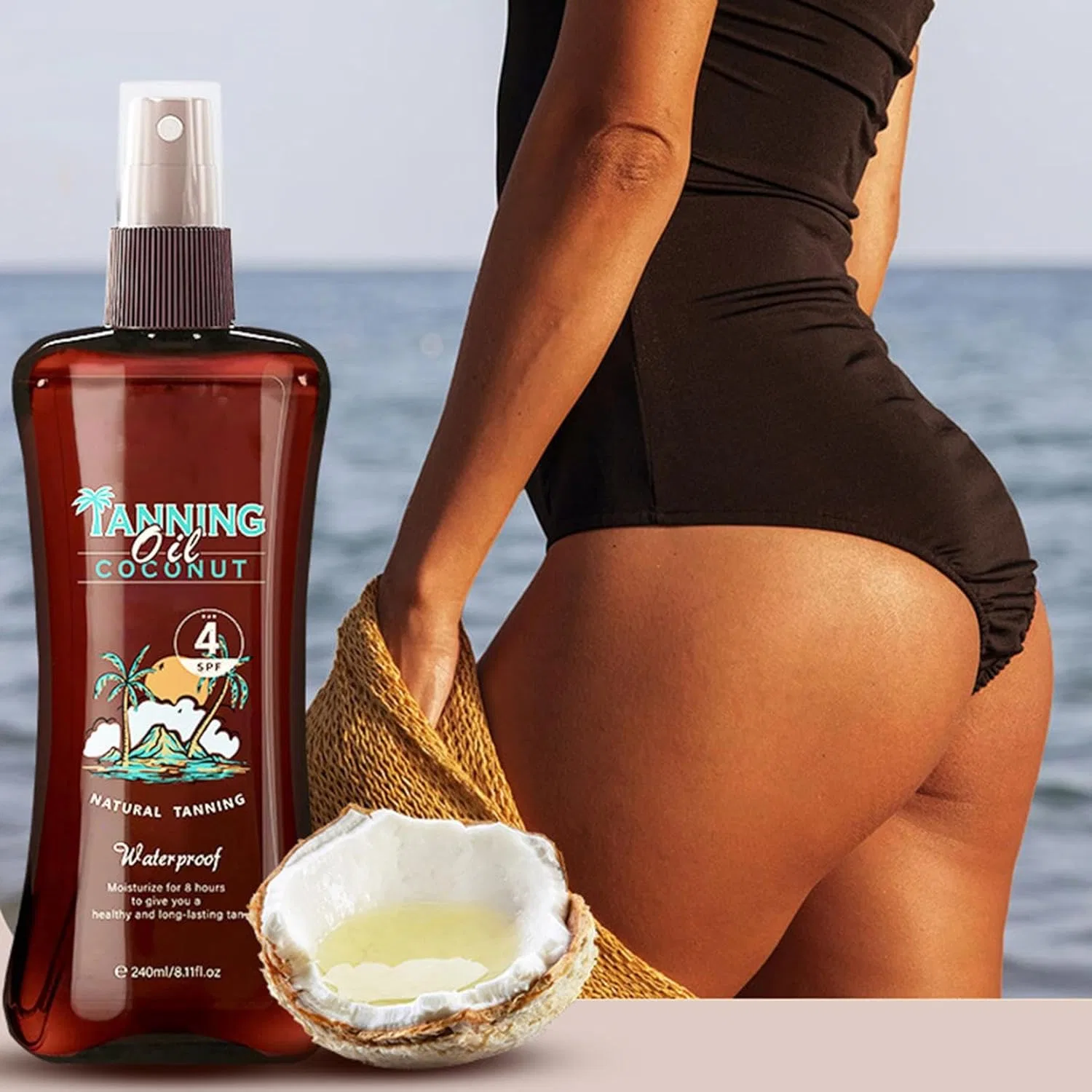 Автозагар лосьон Kokozro Long Lasting Tanning Lotion, для лица и тела, 240 мл, средний загар — фото 4