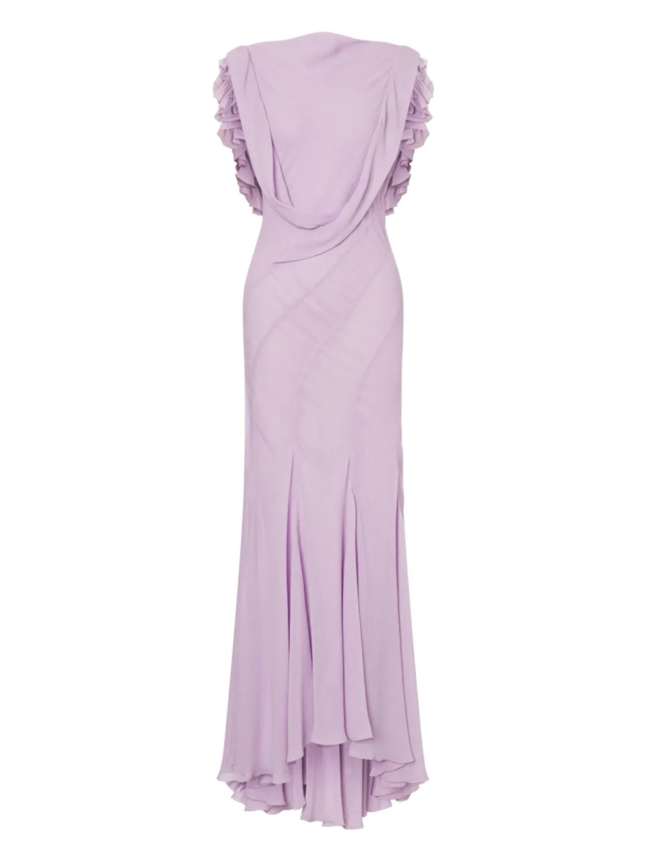 

Alberta Ferretti платье с оборками, розовый