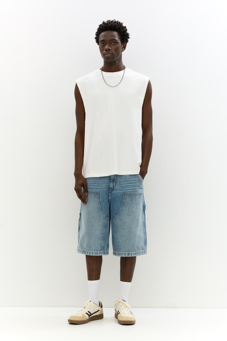 

Шорты-Бермуды из денима Carpenter Pull And Bear, индиго